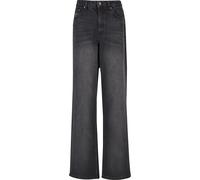 Bequeme Jeans KARL KANI "Karl Kani Karl Kani OG Five Pocket Straight Leg Denim vintage", Damen, Gr. 30, Normalgrößen, schwarz, 100% Baumwolle, unifarben, Jeans (68980052-30) schwarz