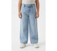 Bequeme Jeans KIDS ONLY "KOGCOMET WIDE DNM LB", Mädchen, Gr. 116, N-Gr, blau (light blau denim), Denim/Jeans, Obermaterial: 80% Baumwolle, 20% Polyester, unifarben, gerade knöchellang, Jeans (27250013