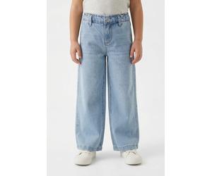 Bequeme Jeans KIDS ONLY "KOGCOMET WIDE DNM LB", Mädchen, Gr. 116, N-Gr, blau (light blau denim), Denim/Jeans, Obermaterial: 80% Baumwolle, 20% Polyester, unifarben, gerade knöchellang, Jeans (27250013