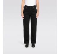 Bequeme Jeans MAC "Gracia", Damen, Gr. 46, Länge 32, schwarz (schwarzton), Denim/Jeans, Obermaterial: 98% Baumwolle, 2% Elasthan, comfort fit knöchellang, Jeans, Topseller (71664231-46) schwarzton
