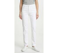 Bequeme Jeans MAC "Stella", Damen, Gr. 34, Länge 30, weiß (weiß denim), Denim/Jeans, Obermaterial: 91% Baumwolle, 7% Elastomultiester, 2% Elasthan, comfort fit knöchellang, Jeans, Gerader Beinverlauf