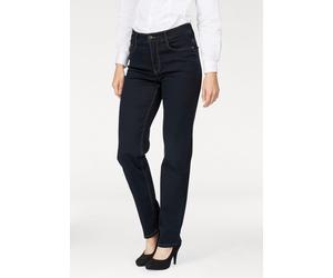 Bequeme Jeans MAC "Stella", Damen, Gr. 36, Länge 30, blau (dunkelblau rinsed), Denim/Jeans, Obermaterial: 92% Baumwolle, 5% Polyester, 3% Elasthan, clean, comfort fit knöchellang, Jeans, Gerader Beinv