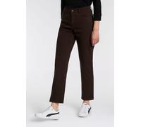 Bequeme Jeans MAC "Stella", Damen, Gr. 38, Länge 32, braun (deep braun ppt), Denim/Jeans, Obermaterial: 95% Baumwolle, 3% Polyester, 2% Elasthan, comfort fit knöchellang, Jeans, Gerader Beinverlauf (4