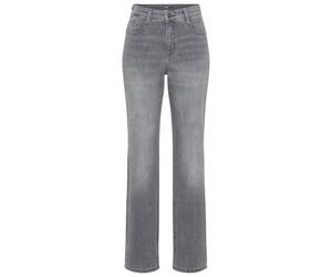 Bequeme Jeans MAC "Stella", Damen, Gr. 38, Länge 32, grau (carbon grau used), Denim/Jeans, Obermaterial: 88% Baumwolle, 9% Polyester, 3% Elasthan, comfort fit knöchellang, Jeans, Gerader Beinverlauf (