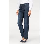 Bequeme Jeans MAC "Stella", Damen, Gr. 38, Länge 34, blau (busy blau used), Denim/Jeans, Obermaterial: 97% Baumwolle, 3% Elasthan, Abriebeffekte, comfort fit knöchellang, Jeans, Gerader Beinverlauf (3