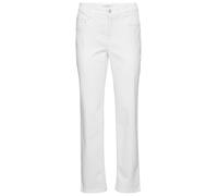 Bequeme Jeans MAC "Stella", Damen, Gr. 42, Länge 34, weiß (weiß denim), Denim/Jeans, Obermaterial: 91% Baumwolle, 7% Elastomultiester, 2% Elasthan, comfort fit knöchellang, Jeans, Gerader Beinverlauf