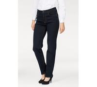 Bequeme Jeans MAC "Stella", Damen, Gr. 44, Länge 30, blau (dunkelblau rinsed), Denim/Jeans, Obermaterial: 92% Baumwolle, 5% Polyester, 3% Elasthan, clean, comfort fit knöchellang, Jeans, Gerader Beinv