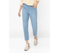 Raphaela by Brax Damen Schlupfhose Style CAVINA FRINGE BLEACHED LIGHT BLUE SLIGHTUSED, denim hellblau, Gr. 52K