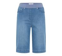 Bequeme Jeans RAPHAELA BY BRAX "Style PAMINA BERMUDA", Damen, Gr. 42, Normalgrößen, blau, Denim/Jeans, 50% Baumwolle, 40% Lyocell, 7% Elastomultiester, 3% Elasthan, Jeans (83446369-42) blau
