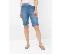 Bequeme Jeans RAPHAELA BY BRAX "Style PAMINA BERMUDA", Damen, Gr. 44, Normalgrößen, blau, Denim/Jeans, 50% Baumwolle, 40% Lyocell, 7% Elastomultiester, 3% Elasthan, Jeans (83446369-44) blau