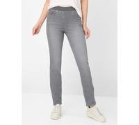 Bequeme Jeans RAPHAELA BY BRAX "Style PAMINA", Damen, Gr. 46K (23), Kurzgrößen, grau, Denim/Jeans, 93% Baumwolle, 5% Elastomultiester, 2% Elasthan, slim fit, Jeans (48651618-23) grau