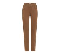 Bequeme Jeans RAPHAELA BY BRAX "Style PAMINA", Damen, Gr. 50K25, Kurzgrößen, braun, Denim/Jeans, 93% Baumwolle, 5% Elastomultiester, 2% Elasthan, slim fit, Jeans (35336269-25) braun