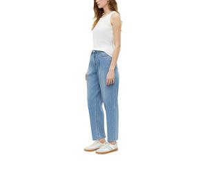 Bequeme Jeans S.OLIVER, Damen, Gr. 44, N-Gr, blau, Denim/Jeans, Obermaterial: 100% Baumwolle, unifarben, loose fit lang, Jeans, im Barrel-Style (78045536-44) blau
