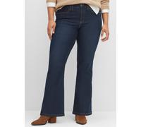Bequeme Jeans SHEEGO, Damen, Gr. 104, Langgrößen, blau (dunkelblau denim), 98% Baumwolle, 2% Elasthan, unifarben, lang, Jeans (52150413-104) dunkelblau denim