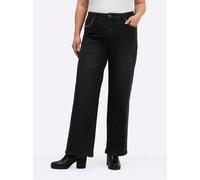 Bequeme Jeans SHEEGO, Damen, Gr. 48, Normalgrößen, schwarz (schwarz denim), 99% Baumwolle, 1% Elasthan, unifarben, lang, Jeans (97952928-48) schwarz denim
