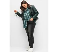 Bequeme Jeans SHEEGO, Damen, Gr. 52, Normalgrößen, blau (schwarz denim), 37% Viskose, 34% Baumwolle, 27% Polyester, 2% Elasthan, unifarben, lang, Jeans (43026819-52) schwarz denim