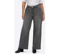 Bequeme Jeans SHEEGO, Damen, Gr. 56, Normalgrößen, stone, grau, denim, 95% Baumwolle, 3% Polyester, 2% Elasthan, unifarben, lang, Jeans (43951659-56) stone, grau, denim
