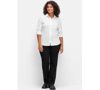 Bequeme Jeans SHEEGO, Damen, Gr. 96, Langgrößen, schwarz (schwarz denim), 66% Baumwolle, 23% Polyester, 10% Viskose, 1% Elasthan, unifarben, lang, Jeans (84771529-96) schwarz denim