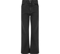 Bequeme Jeans URBAN CLASSICS "Urban Classics Damen Ladies Cropped Straight Leg Denim Pants", Damen, Gr. 26, Normalgrößen, schwarzwashed, 100% Baumwolle, unifarben, Jeans (72991518-26) schwarzwashed