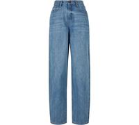 Urban Classics Ladies High Waist 90´S Wide Leg Denim Pants in Gr. 26 in Blau