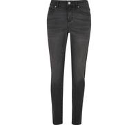 Urban Classics Damen Ladies Mid Waist Skinny Jeans Black Washed, 28