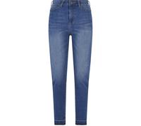 Bequeme Jeans URBAN CLASSICS "Urban Classics Damen Skinny Fit Jeans", Damen, Gr. 27, Normalgrößen, blau (blau washed), 98% Baumwolle, 2% Elasthan, unifarben, Jeans (89609013-27) blau washed