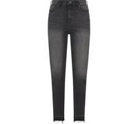 Bequeme Jeans URBAN CLASSICS "Urban Classics Damen Skinny Fit Jeans", Damen, Gr. 31, Normalgrößen, schwarzwashed, 98% Baumwolle, 2% Elasthan, unifarben, Jeans (70419141-31) schwarzwashed