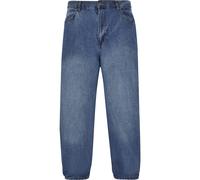 Bequeme Jeans URBAN CLASSICS "Urban Classics Herren 90‘s Jeans", Herren, Gr. 32, Normalgrößen, midtiefblau, 100% Baumwolle, unifarben, Jeans (71379812-32) midtiefblau