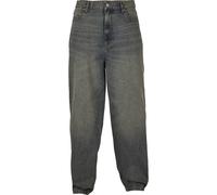 Urban Classics Herren Jeans 90's 2000 Washed Reißverschluss Taschen Blau/Beige Größe 40