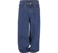 Urban Classics Jungen Jeans Boys 90´s Jeans, Jeans für Jungen im Retro-Style der 90er, Loose Fit, Low-Rise-Schnitt, mid indigo washed, 146/152