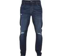 Urban Classics Hose Distressed Strech Denim Pants Darkblue Destroyed Washed-32