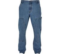 Bequeme Jeans URBAN CLASSICS "Urban Classics Herren Double Knee Jeans", Herren, Gr. 30, Normalgrößen, light blau washed, 100% Baumwolle, unifarben, Jeans (35772303-30) light blau washed