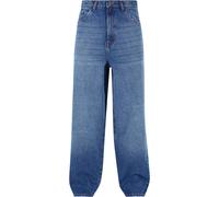 Bequeme Jeans URBAN CLASSICS "Urban Classics Herren Heavy Ounce Baggy Fit Jeans", Herren, Gr. 30, Normalgrößen, new mid blau washed, 100% Baumwolle, unifarben, Jeans (76708302-30) new mid blau washed