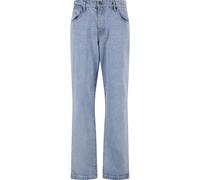 Bequeme Jeans URBAN CLASSICS "Urban Classics Herren Heavy Ounce Straight Fit Jeans", Herren, Gr. 31, Normalgrößen, new light blau washed, 100% Baumwolle, unifarben, Jeans (37829328-31) new light blau 