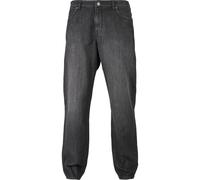 Bequeme Jeans URBAN CLASSICS "Urban Classics Herren Loose Fit Jeans", Herren, Gr. 33/32, Länge 32, realschwarz washed, 100% Baumwolle, unifarben, Jeans (69146562-33) realschwarz washed