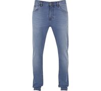 Bequeme Jeans URBAN CLASSICS "Urban Classics Herren Slim Tapered Jeans", Herren, Gr. 36, Normalgrößen, new light blau washed, 99% Baumwolle, 1% Elasthan, unifarben, Jeans (70522941-36) new light blau