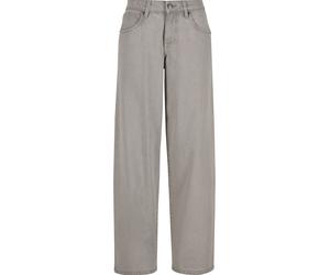 Bequeme Jeans URBAN CLASSICS "Urban Classics Ladies Mid Waist 90´s Jeans", Damen, Gr. 29, Normalgrößen, grau (lighter dirty washed), 100% Baumwolle, unifarben, Jeans (12185629-29) lighter dirty washed
