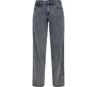 Bequeme Jeans URBAN CLASSICS "Urban Classics Ladies Mid Waist 90´s Jeans", Damen, Gr. 32, Normalgrößen, grau (dirty washed), 100% Baumwolle, unifarben, Jeans (17266419-32) dirty washed