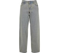 Bequeme Jeans URBAN CLASSICS "Urban Classics Ladies Mid Waist 90´s Jeans", Damen, Gr. 33, Normalgrößen, new light blau dirty washed, 100% Baumwolle, unifarben, Jeans (96431350-33) new light blau dirty