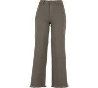 Bequeme Jeans URBAN CLASSICS "Urban Classics Ladies Relaxed Straight Fit Denim", Damen, Gr. 33, Normalgrößen, olive, 98% Baumwolle, 2% Elasthan, unifarben, Jeans (94059117-33) olive