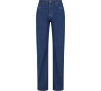 Bequeme Jeans URBAN CLASSICS "Urban Classics Ladies Straight Fit Denim", Damen, Gr. 33, Normalgrößen, mid tiefblau washed, 100% Baumwolle, unifarben, normal, Jeans (97312631-33) mid tiefblau washed