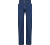 Bequeme Jeans URBAN CLASSICS "Urban Classics Ladies Straight Fit Denim", Damen, Gr. 34, Normalgrößen, mid tiefblau washed, 100% Baumwolle, unifarben, normal, Jeans (97312631-34) mid tiefblau washed