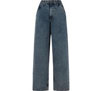 Bequeme Jeans URBAN CLASSICS "Urban Classics Ladies Tapered Baggy Jeans", Damen, Gr. 33, Normalgrößen, dirty washed, 100% Baumwolle, unifarben, Jeans (10113557-33) dirty washed