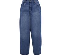 Bequeme Jeans URBAN CLASSICS "Urban Classics Tapered Heavy Ounce Baggy Jeans", Herren, Gr. 33, Normalgrößen, blau (midtiefblau), 100% Baumwolle, unifarben, Jeans (66268119-33) midtiefblau