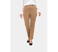 Schlupfhose GOLDNER "Kurzgröße Jersey-Schlupfhose Martha", Damen, Gr. 24, K-Gr, braun (camel), Obermaterial: 68% Viskose CV. 27% Polyamid PA. 5% Elasthan EL., Hosen Schlupfhose (95756417-24) camel