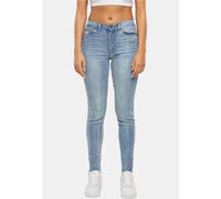 bequeme Karl Kani Damen Jeans Skinny Fit gesteppt mit Baumwolle Hell-Blau 29