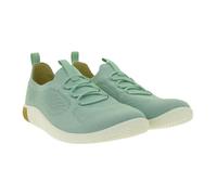 Bequeme KEEN KNX Knit Lace Damen Barfußschuhe Atmungsaktive Freizeitschuhe mit Strick-Obermaterial 1030077 Grün 38