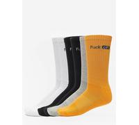 Mister Tee Socken Fuck Off 6er-Pack Schwarz/Weiß/Grau/Neonorange EU 43-46