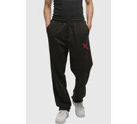 bequeme Rocawear Herren Hose Kordelzug Straight Fit mit Baumwolle Schwarz 3XL