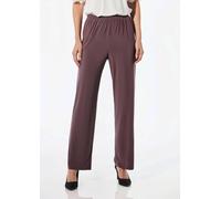 Schlupfhose GOLDNER "Bequeme Slinky-Hose mit Schlupfbund", Damen, Gr. 40, N-Gr, lila (pflaumenviolett), Obermaterial: 95% Polyester PES. 5% Elasthan EL., Hosen Schlupfhose (59099326-40) pflaumenviolet